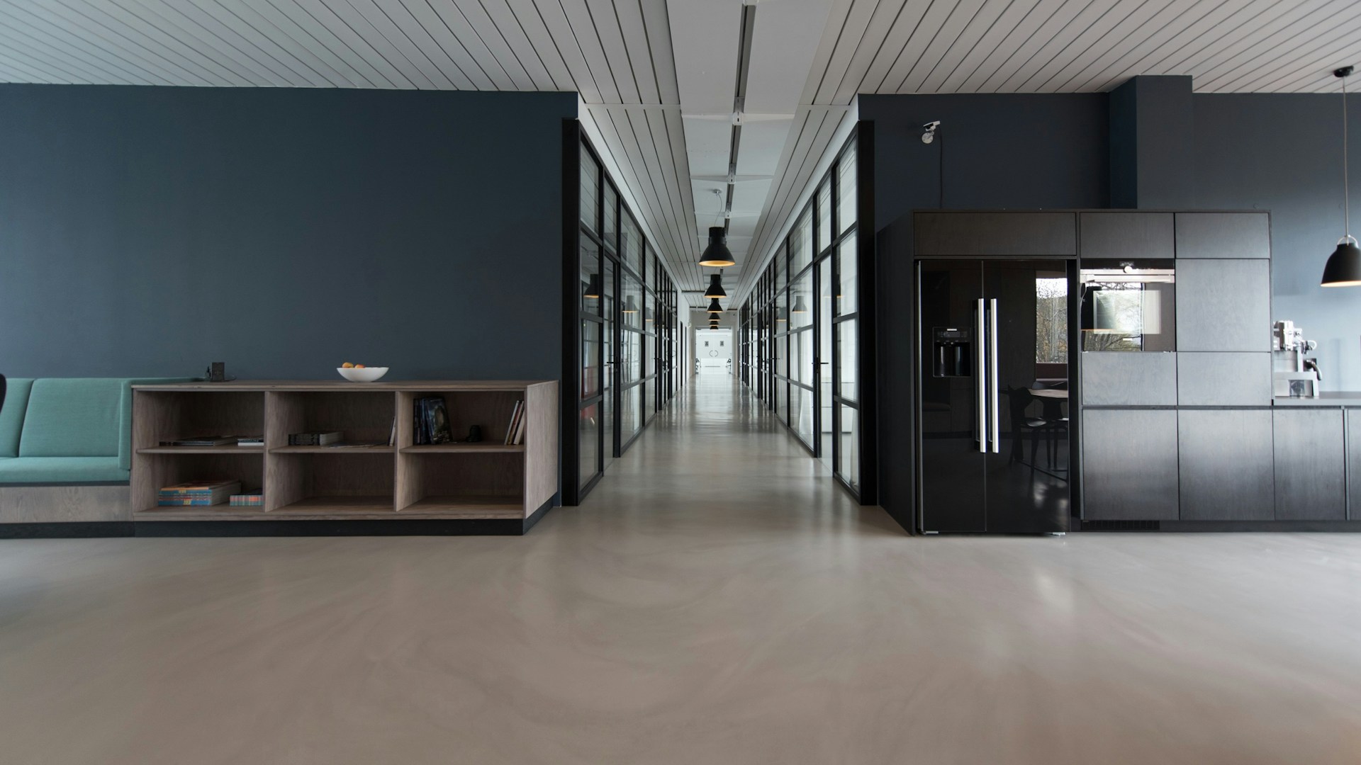 Modern glass office workspace representing BlackByte technology consulting excellence