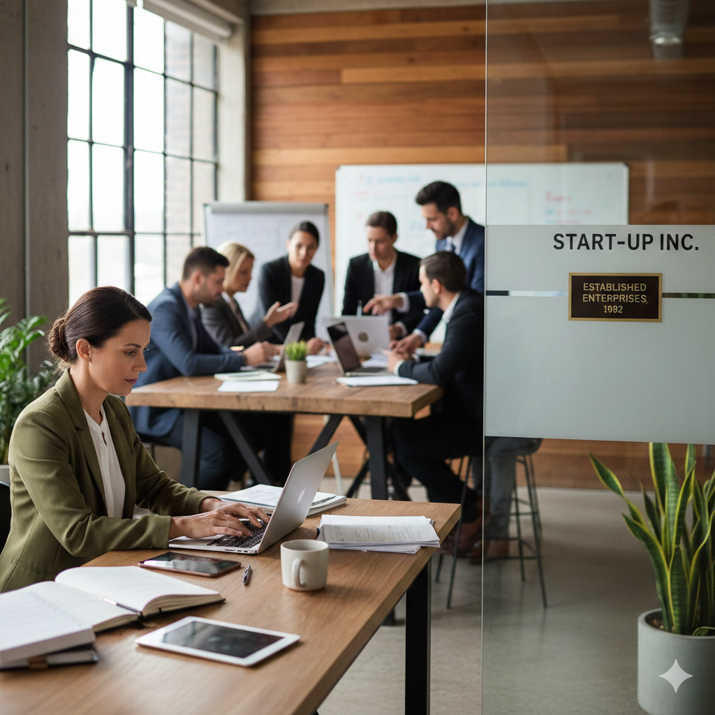 Small business team using laptop and tablet dashboards to manage operations with BlackByte managed services and automation support